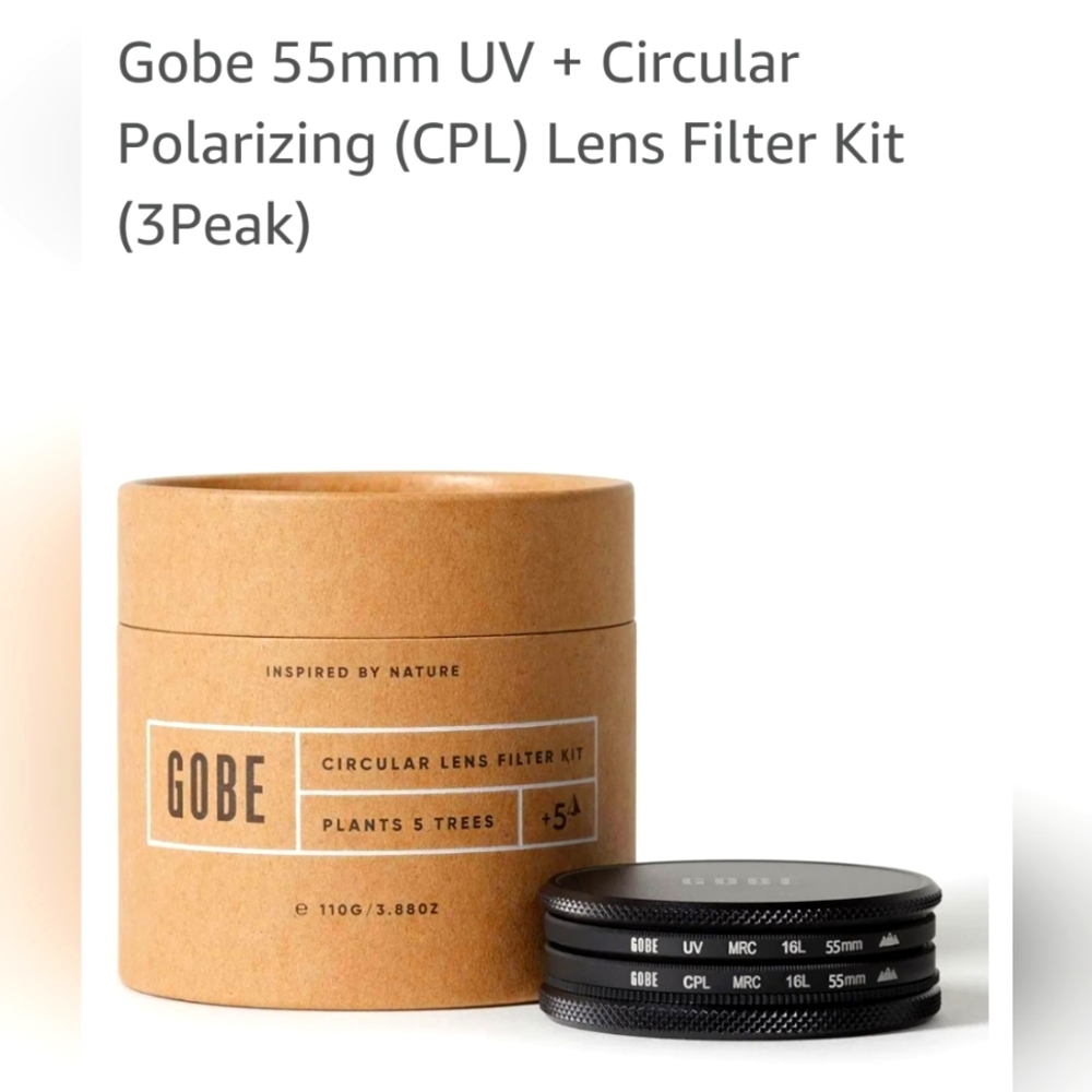 Globe 55mm UV+Circular lense filter kit 3 peak